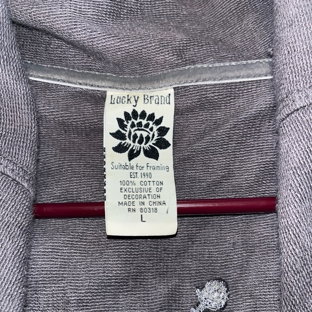 Lucky Brand Charcoal Jacket with Floral Embroidery - Picture 5 of 5